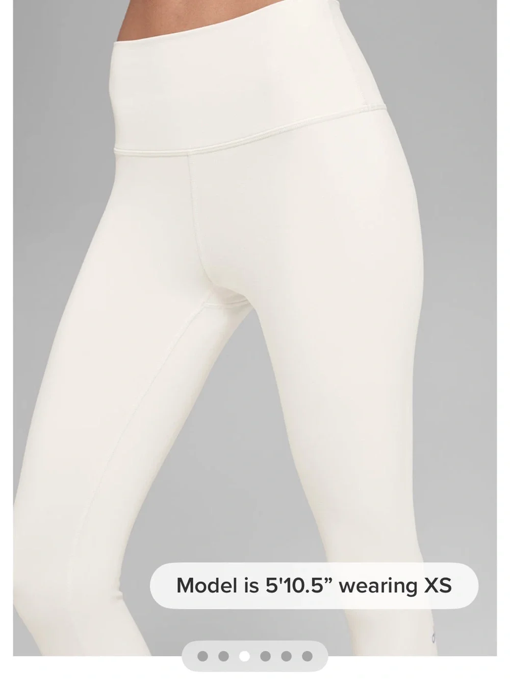 ALO Yoga High-Waist Airbrushed Legging in Ivory Cream